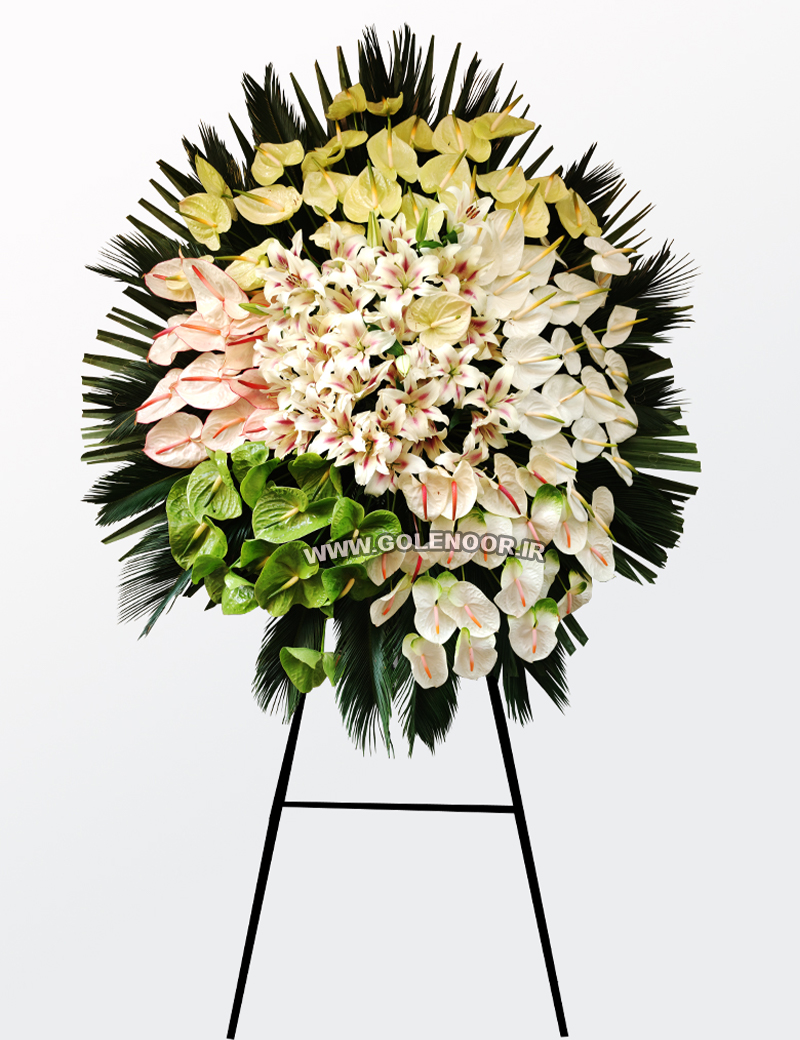 9 تاج گل ترحیم یک طبقه فانتزی