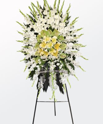 تاج گل یک طبقه گلایول ولیلیوم ارزان قیمت