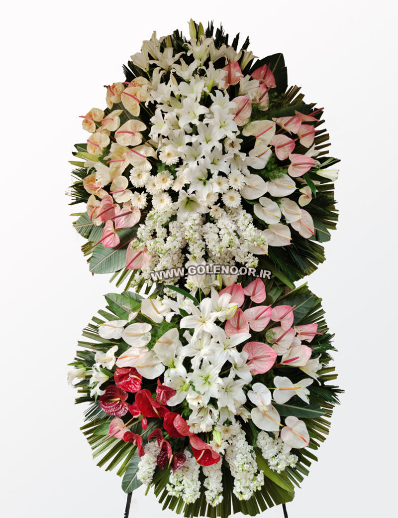 13 تاج گل ترحیم دو طبقه فانتزی