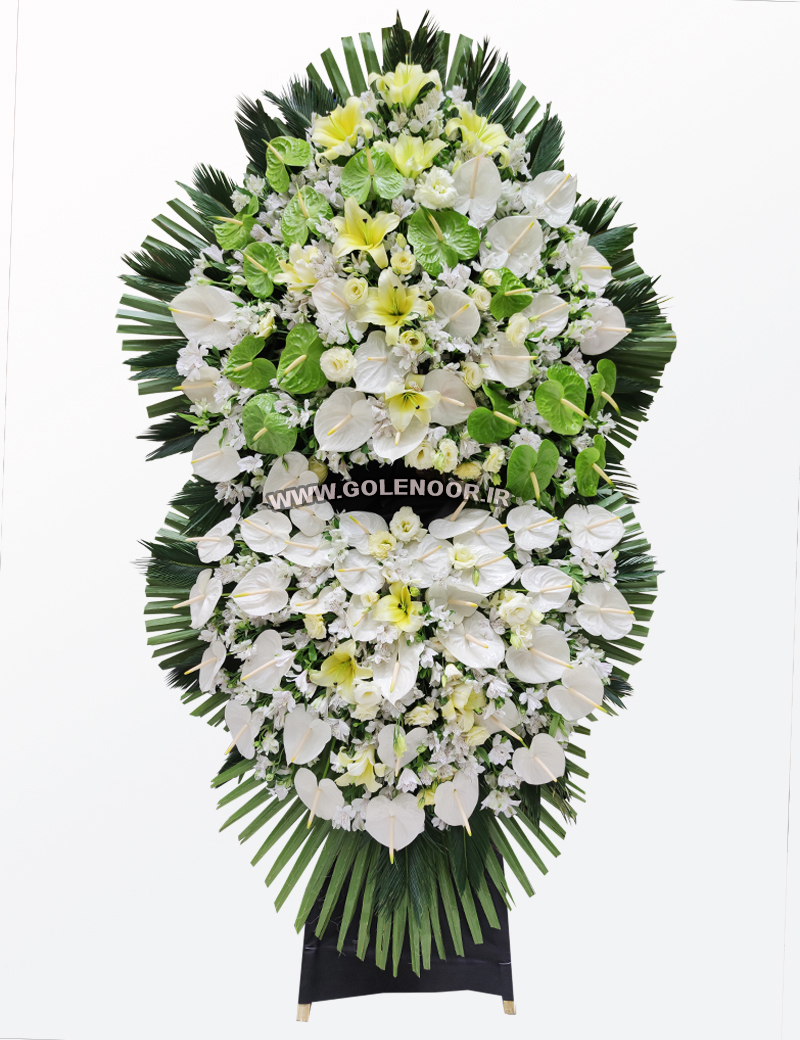 تاج گل دو طبقه ترحیم بهشت زهرا تاج گل دو طبقه ترحیم بهشت زهرا