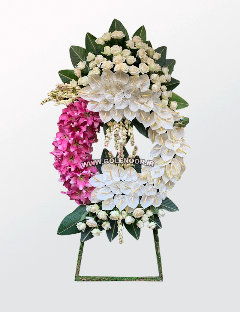 پایه-گل-یک-طبقه-لاکچری-سفید