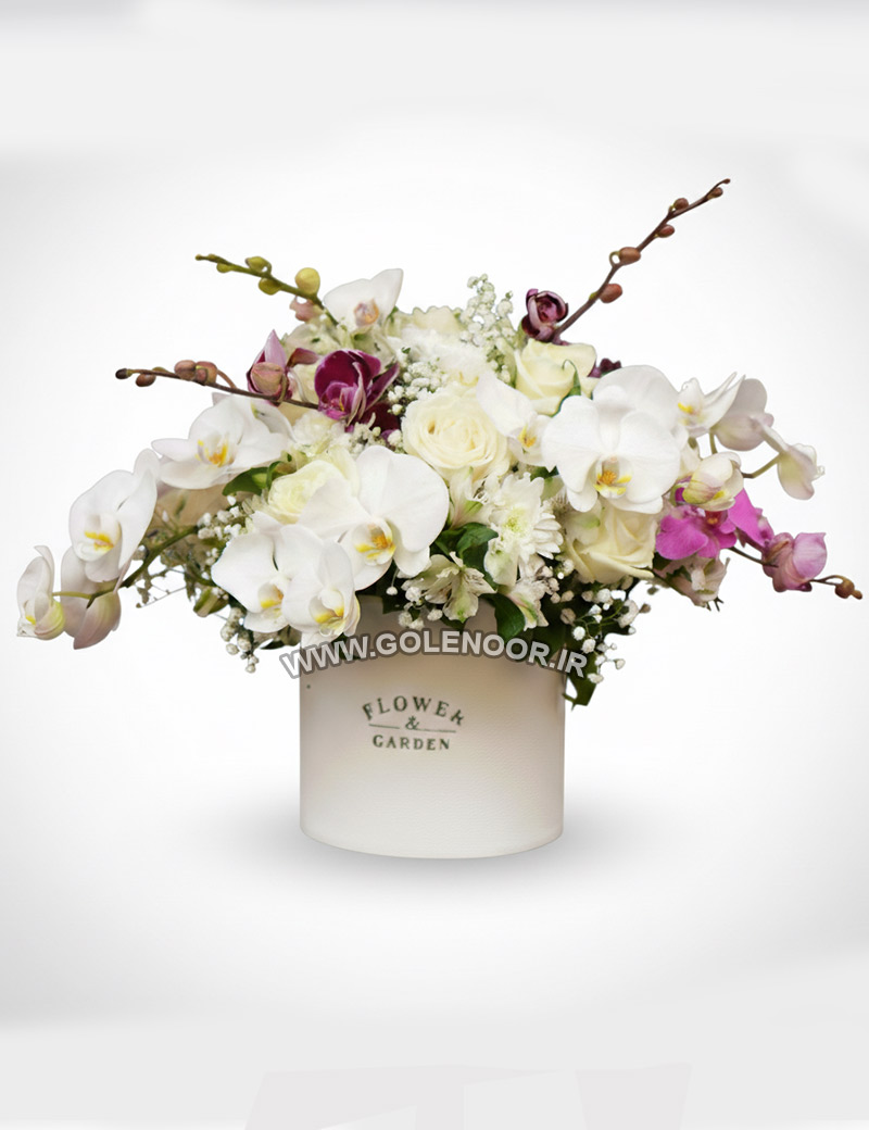 box-white-lux خرید باکس گل و فلاورباکس