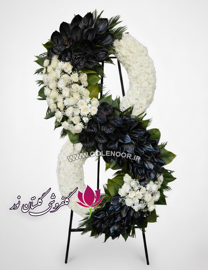 تاج گل تسلیت زیبا خرید تاج گل