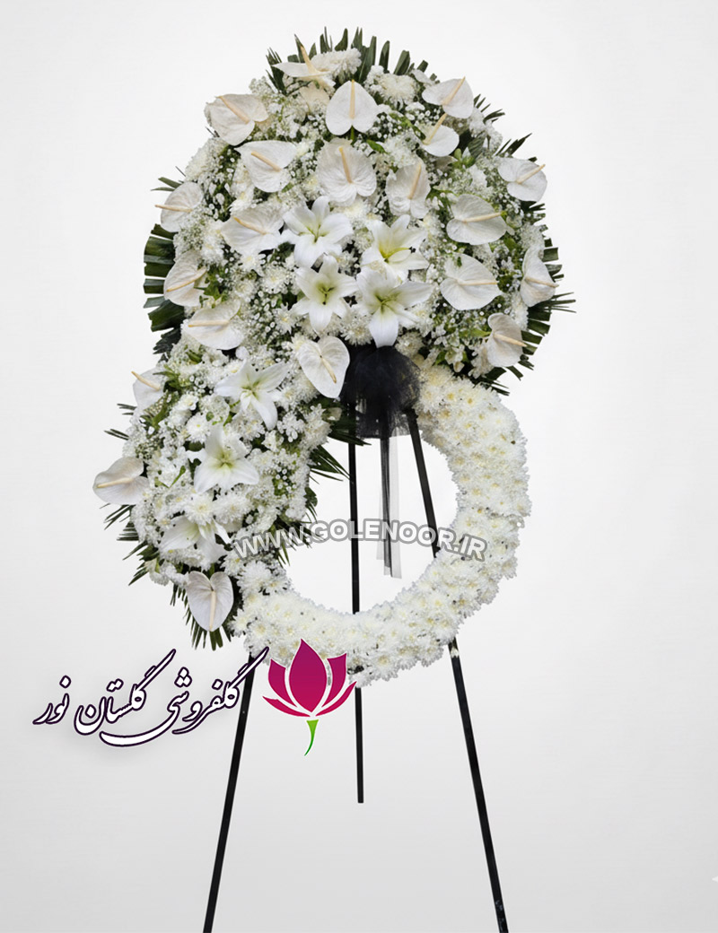 تاج درباری سفید لوکس تاج