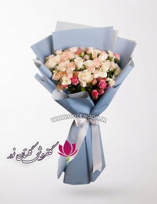 دسته گل آبی